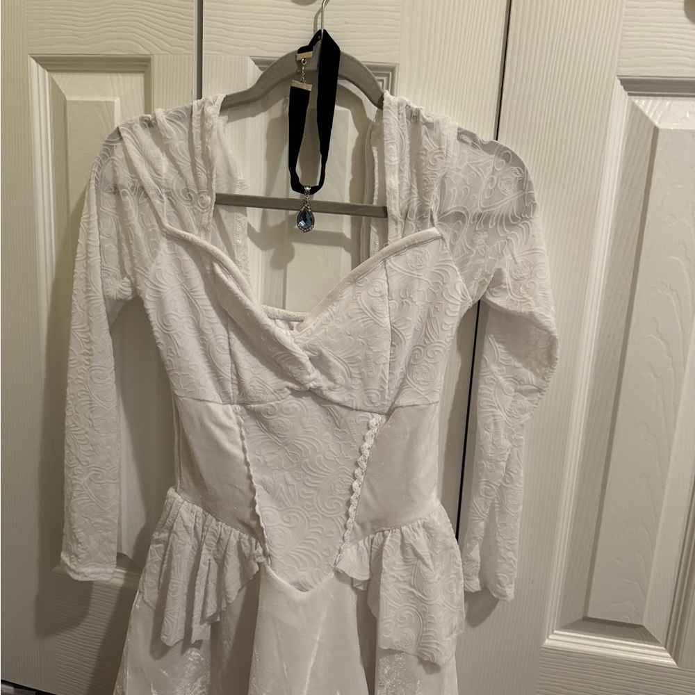 Spirit White Long Sleeve Lace Dress